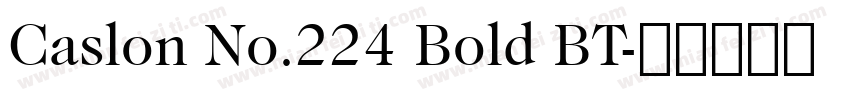 Caslon No.224 Bold BT字体转换